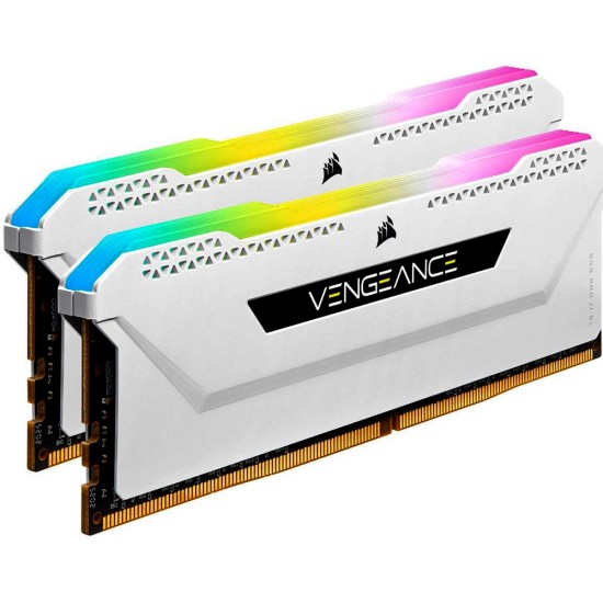 CORSAIR VENGEANCE RGB PRO SL 16GB (2X8GB) DDR4 DRAM 3600MHZ C18 MEMORY KIT – WHITE
