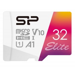 SILICON POWER ELITE MICROSDXC UHS-I 32GB CARD WITH ADAPTER CLASS 10 U1 V10 A1 FULL HD VIDEO - UP TO 100MBS READ SPEED