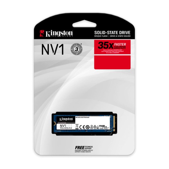 KINGSTON NV1 M.2 2280 PCIe NVME 1TB SOLID STATE DRIVE 35X FASTER - SSD