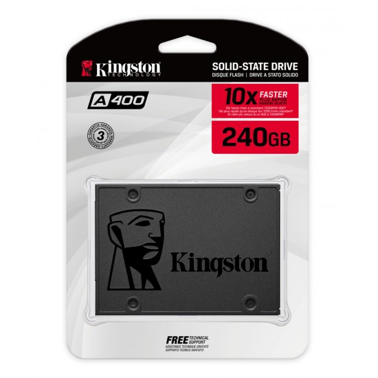 KINGSTON 240GB A400 SATA 3 2.5" INTERNAL SSD - HDD REPLACEMENT FOR INCREASE PERFORMANCE