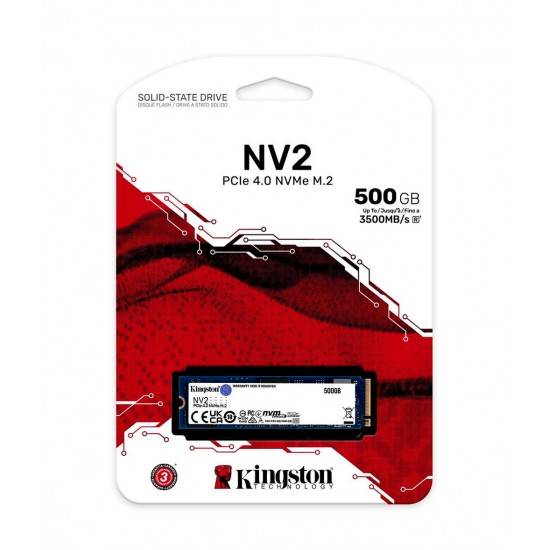 KINGSTON NV2 500GB M.2 2280 NVME PCIE 4.0 INTERNAL SSD UP TO 3500 MB/S