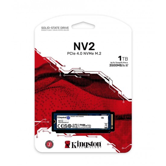 KINGSTON NV2 1TB M.2 2280 NVME PCIE 4.0 INTERNAL SSD UP TO 3500 MB/S