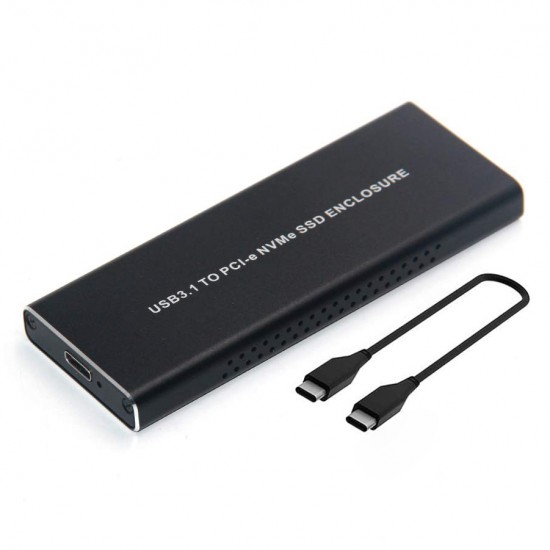 NVME ENCLOSURE PCIE M.2 2280 SSD BOX TYPE-C TO TYPE C USB 3.1 NVME SOLID STATE HARD DISK CASE