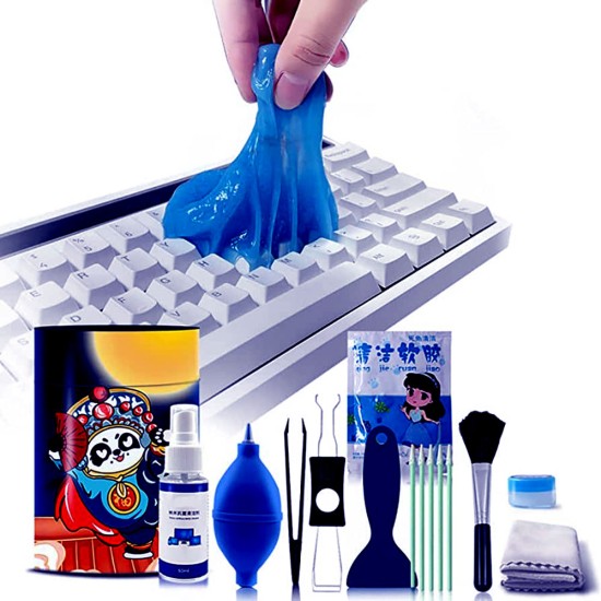 AJAZZ AKC80 10 PIECES PORTABLE COMPUTER CLEANING SET WITH BOX 