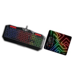 FANTECH P31 GAMING BACKLIGHT KEYBOARD AND 8000 DPI MOUSE WIRED SET WITH MOUSEPAD