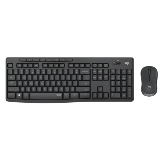 LOGITECH MK295 FULL SIZE INNOVATIVE SILENTTOUCH TECHNOLOGY COMPACT AMBIDEXTROUS MOUSE 2.4GHZ WIRELESS KEYBOARD MOUSE COMBO – GRAPHITE