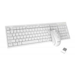 MEETION C4120 LITTLE 2.4GHZ WIRELESS KEYBOARD AND MOUSE COMBO KIT- WHITE