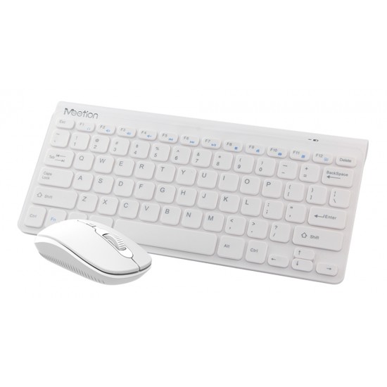 MEETION MINI4000 2.4 GHZ POWER-EFFICIENT WIRELESS KIT KEYBOARD AND MOUSE COMBO - WHITE