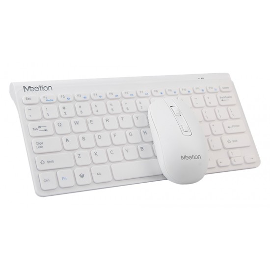 MEETION MINI4000 2.4 GHZ POWER-EFFICIENT WIRELESS KIT KEYBOARD AND MOUSE COMBO - WHITE