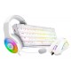 REDRAGON S129W 3IN1 GAMING COMBO M607 GRIFFIN MOUSE, K630 DRAGONBORN 60% MECHANICAL KEYBOARD AND H350 PANDORA 2 HEADSET - WHITE 