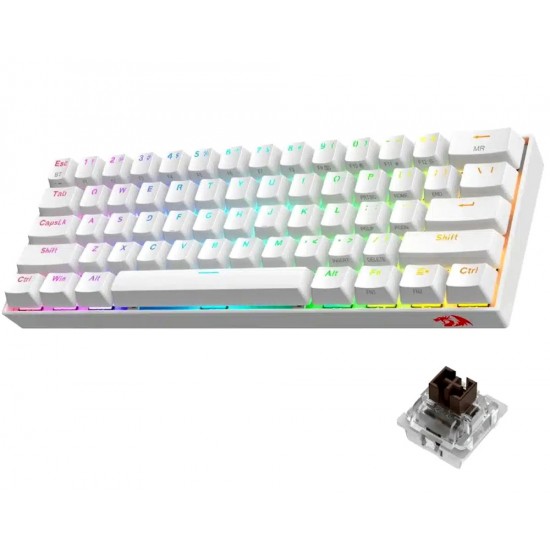 REDRAGON S129W 3IN1 GAMING COMBO M607 GRIFFIN MOUSE, K630 DRAGONBORN 60% MECHANICAL KEYBOARD AND H350 PANDORA 2 HEADSET - WHITE 