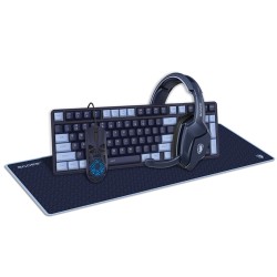 SADES SA-D20 ALL IN ONE SET POLAR PETTERN HEADSET 102 KEYS KEYBOARD 7200 CPI MOUSE XL MOUSEPAD 4-IN-1 GAMING COMBO - OBSIDIAN ARSENAL