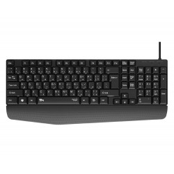 TWISTED MINDS K12 KAVARA SERIES 2IN1 ENGLISH ARABIC LAYOUT LIGHTWEIGHT PLUG AND PLAY WIRED KEYBOARD AND MOUSE COMBO DUAL - BLACK
