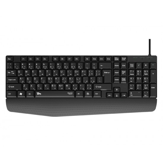 TWISTED MINDS K12 KAVARA SERIES 2IN1 ENGLISH ARABIC LAYOUT LIGHTWEIGHT PLUG AND PLAY WIRED KEYBOARD AND MOUSE COMBO DUAL - BLACK