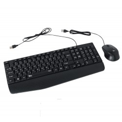 TWISTED MINDS K12 KAVARA SERIES 2IN1 ENGLISH ARABIC LAYOUT LIGHTWEIGHT PLUG AND PLAY WIRED KEYBOARD AND MOUSE COMBO DUAL - BLACK