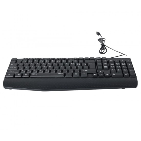 TWISTED MINDS K12 KAVARA SERIES 2IN1 ENGLISH ARABIC LAYOUT LIGHTWEIGHT PLUG AND PLAY WIRED KEYBOARD AND MOUSE COMBO DUAL - BLACK