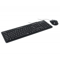 TWISTED MINDS K19 KAVARA SERIES 2IN1 ENGLISH ARABIC LAYOUT LIGHTWEIGHT PLUG AND PLAY WIRED KEYBOARD AND MOUSE COMBO DUAL - BLACK