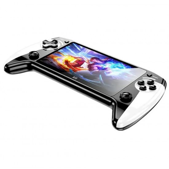 BLACKHAWK X9 8GB STORAGE & 2 WIRELESS CONTROLLERS WITH 5.5-INCH DISPLAY PORTABLE RETRO HANDHELD GAME CONSOLE - BLACK/WHITE