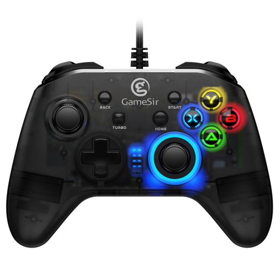 GAMESIR T4W WIRED COLORFUL LED LIGHTS DUAL MOTOR VIBRATION GAME CONTROLLER FOR WINDOWS PC