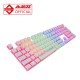 AJAZZ FROSTED DOUBLE LAYER PBT PUDDING KEYCAPS 108 KEYS FOR MECHANICAL KEYBOARD - WHITE 