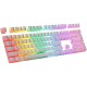 AJAZZ FROSTED DOUBLE LAYER PBT PUDDING KEYCAPS 108 KEYS FOR MECHANICAL KEYBOARD - WHITE 