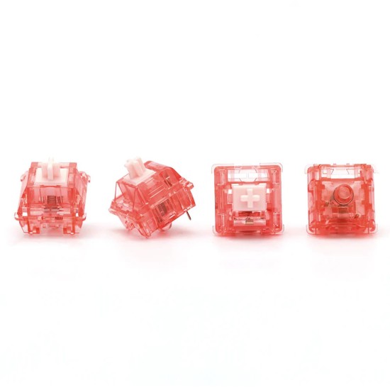 AJAZZ X HUANO DICED FRUIT MECHANICAL KEYBOARD SWITCH LINEAR 45+1 PIECES FOR KEYBOARD DIY - PEACH