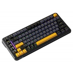 ATTACK SHARK M86 TRI MODE 75% PBT KEYCAP HOT SWAPPABLE BLUEBERRY SWITCH PROGRAMMABLE RGB SOUTH FACING LED 4000MAH BATTERY MAC WIN COMPATIBLE WIRELESS MECHANICAL GAMING KEYBOARD - STAR BLACK