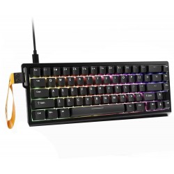 ATTACK SHARK X68 HE MAGNETIC RAPID TRIGGER MECHANICAL 60% WIRED TKL ADJUSTABLE HALL EFFECT MAGNETIC SWITCH CUSTOMIZABLE ACTUATION 8KHZ  RGB GAMING KEYBOARD - BLACK