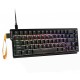 ATTACK SHARK X68 HE MAGNETIC RAPID TRIGGER MECHANICAL 60% WIRED TKL ADJUSTABLE HALL EFFECT MAGNETIC SWITCH CUSTOMIZABLE ACTUATION 8KHZ  RGB GAMING KEYBOARD - BLACK