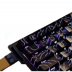 ATTACK SHARK MAGNETIC CONTOURS X68 HE RAPID TRIGGER MECHANICAL 60% WIRED TKL ADJUSTABLE HALL EFFECT MAGNETIC SWITCH CUSTOMIZABLE ACTUATION 8KHZ  RGB GAMING KEYBOARD - BLACK