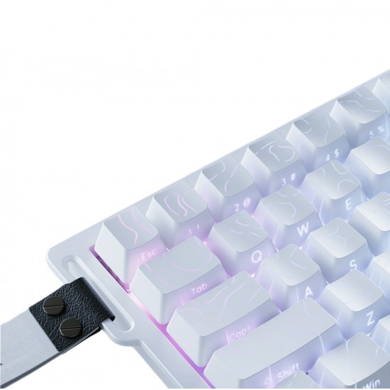 ATTACK SHARK CONTOURS X68 HE MAGNETIC RAPID TRIGGER MECHANICAL 60% WIRED TKL ADJUSTABLE HALL EFFECT MAGNETIC SWITCH CUSTOMIZABLE ACTUATION 8KHZ  RGB GAMING KEYBOARD - WHITE
