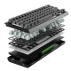 ATTACK SHARK X68 PRO HE 8000HZ RAPID TRIGGER MAGNETIC TRI-MODE WITH COILED CABLE RGB ALUMINUM GAMING KEYBOARD – BLACK CONTOUR LINE
