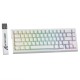 ATTACK SHARK X68 PRO HE 8000HZ RAPID TRIGGER MAGNETIC TRI-MODE WITH COILED CABLE RGB ALUMINUM GAMING KEYBOARD – WHITE CONTOUR LINE
