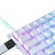 ATTACK SHARK X68 PRO HE 8000HZ RAPID TRIGGER MAGNETIC TRI-MODE WITH COILED CABLE RGB ALUMINUM GAMING KEYBOARD – WHITE CONTOUR LINE