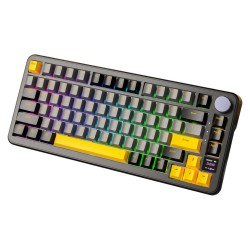 ATTACK SHARK X86 80% ANSI LAYOUT CNC 6063 ALUMINUM GASKET MOUNT FIVE-LAYER FOAM RGB TRIPLE MODE HOT-SWAPPABLE DOUBLE-SHOT PBT FULL ALUMINUM MECHANICAL KEYBOARD- STARRY BLACK
