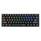 BAJEAL K101 60% RGB WIRED GAMING MECHANICAL KEYBOARD TYPE-C HOT SWAPPABLE WITH BLUE SWITCHES - BLACK 