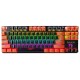 BAJEAL K200 TKL RGB MECHANICAL GAMING KEYBOARD HOT-SWAPPABLE WITH BLUE SWITCHES AND ANTI-GHOSTING - BLACK/ORANGE
