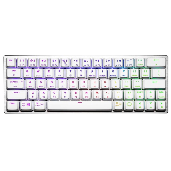 COOLER MASTER SK622 WIRELESS 60% MECHANICAL GAMING KEYBOARD WITH LOW PROFILE SWITCHES - SILVER WHITE 