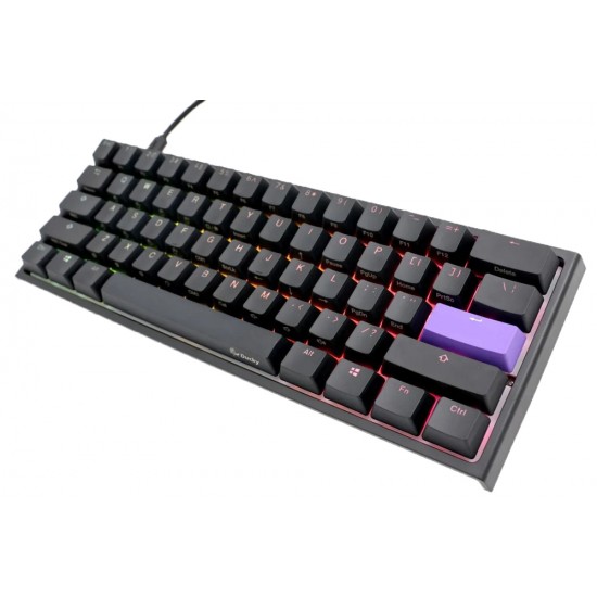 DUCKY ONE 2 MINI SPEED SWITCH SEAMLESS DOUBLE SHOT WIRED RGB LED 60% PBT MECHANICAL GAMING KEYBOARD - CHERRY SILVER 