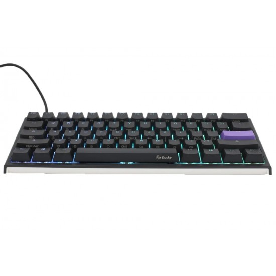 DUCKY ONE 2 MINI SPEED SWITCH SEAMLESS DOUBLE SHOT WIRED RGB LED 60% PBT MECHANICAL GAMING KEYBOARD - CHERRY SILVER 