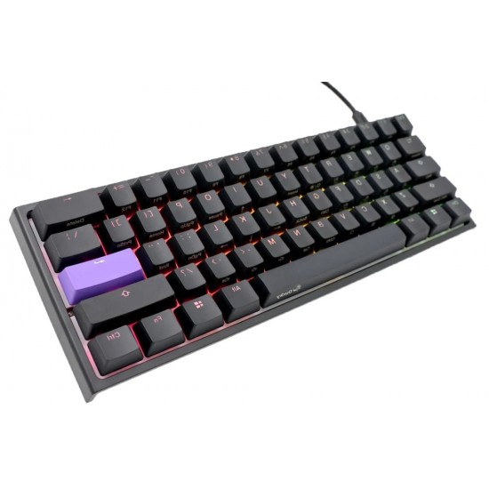 DUCKY ONE 2 MINI SPEED SWITCH SEAMLESS DOUBLE SHOT WIRED RGB LED 60% PBT MECHANICAL GAMING KEYBOARD - CHERRY SILVER 