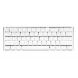  DUCKY ONE 3 CLASSIC PURE WHITE MINI 60% RED SWITCH CLICKY PBT US ENGLISH MECHANICAL WIRED GAMING KEYBOARD - CHERRY MX RED
