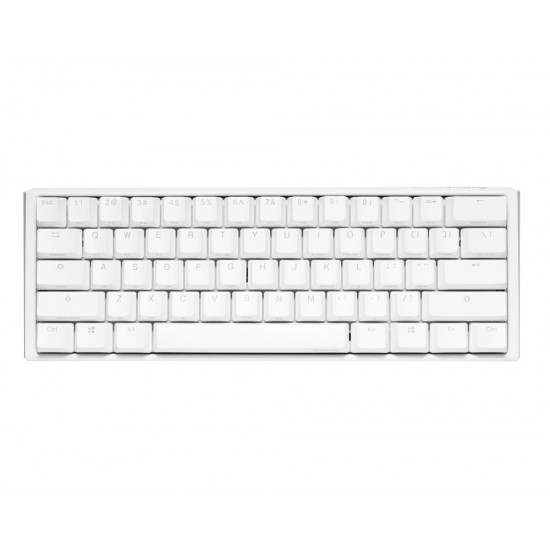  DUCKY ONE 3 CLASSIC PURE WHITE MINI 60% RED SWITCH CLICKY PBT US ENGLISH MECHANICAL WIRED GAMING KEYBOARD - CHERRY MX RED