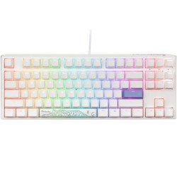 DUCKY ONE 3 CLASSIC BLACK/WHITE RGB TKL 80% RED SWITCH US ENGLISH MECHANICAL GAMING KEYBOARD - CHERRY RED