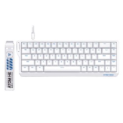 FANTECH ATOM HE68 MK811 MAGNETIC HALL EFFECT 8K POLLING 0.01MM ACCURACY MAGNETIC EMERALD SWITCHES ALUMINUM PLATE GAMING KEYBOARD - WHITE