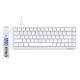 FANTECH ATOM HE68 MK811 MAGNETIC HALL EFFECT 8K POLLING 0.01MM ACCURACY MAGNETIC EMERALD SWITCHES ALUMINUM PLATE GAMING KEYBOARD - WHITE
