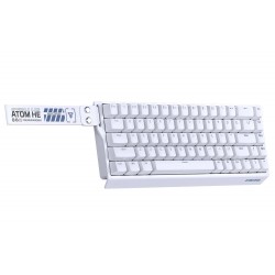 FANTECH ATOM HE68 MK811 MAGNETIC HALL EFFECT 8K POLLING 0.01MM ACCURACY MAGNETIC EMERALD SWITCHES ALUMINUM PLATE GAMING KEYBOARD - WHITE