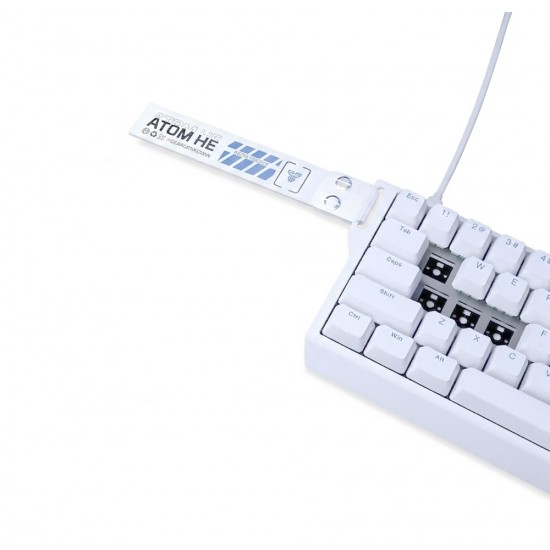 FANTECH ATOM HE68 MK811 MAGNETIC HALL EFFECT 8K POLLING 0.01MM ACCURACY MAGNETIC EMERALD SWITCHES ALUMINUM PLATE GAMING KEYBOARD - WHITE