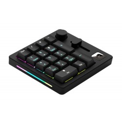 GLORIOUS PC GAMING RACE WIRELESS KEYPAD WITH GLORIOUS FOX 18 CUSTOMISABLE KEYS SWITCHES AND RGB LIGHTING NUMPAD PREBUILT - BLACK SLATE