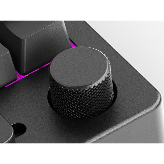 GLORIOUS PC GAMING RACE WIRELESS KEYPAD WITH GLORIOUS FOX 18 CUSTOMISABLE KEYS SWITCHES AND RGB LIGHTING NUMPAD PREBUILT - BLACK SLATE